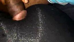 ebony couple teases with soft touches