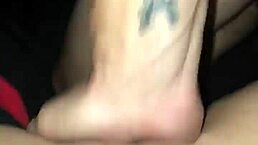 In this casual scene, the guy slaps the big natural tits of the babe repeatedly.