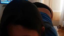 i watched my sexy amateur girlfriend sucking that monster cock