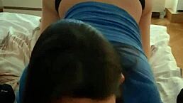 i watched my sexy amateur girlfriend sucking that monster cock