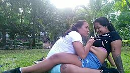 Colombian Latina Milf Kissing Outdoor Lesbian, What Next?