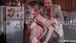 anna de ville got steve’s big sausage on kitchen counter! 🍕