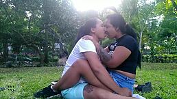 Colombian Latina Milf Kissing Outdoor Lesbian, What Next?