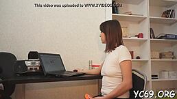 Petite Amateur Teen Sucks and Fucks Hard for Cum on Tits