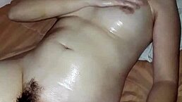 Delightful Oil On Body Leading To Lesbian Oral Orgasm.