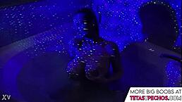 i have big blue tits and i'm bathing in the pool