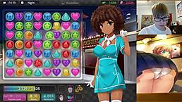 Creampieing ebony woman with big tits in alien sex