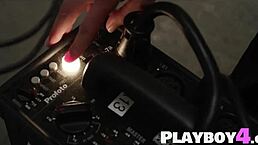 Brunette teen Kayla Garvin STRIPS for hot Abby's ass!