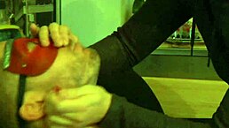 the femdom bound her stepbrother and jerked his big cock