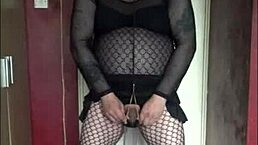 sissy crossdresser will never stop swallowing piss while you are watching him