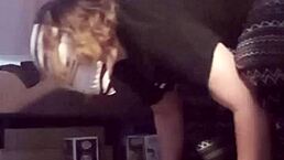 Amateurs engage in kinky fetish POV workout at home.