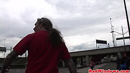 just saw this alternative dutch hooker in lingerie getting her shaved pussy nailed hard.