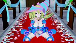 Dark magician girl guides jerk off in Yu-Gi-Oh hentai