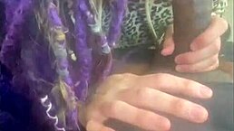 Pretty college girl with purple dreads debuts in trailer