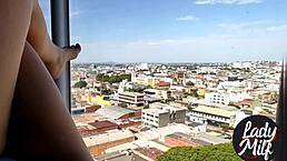 i'm your stoned friend showin off my small tits n dildo