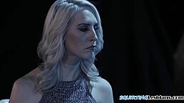 Passionate Lesbians Squirt in Threesome Fingering