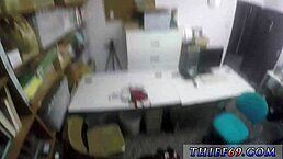 The petite Mexican teen suspect tied up in police uniform, standing still for hardcore interrogation.