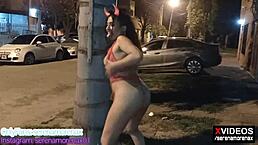 nena inocente viene a pedir dulces por halloween y termina tocandose y pidiendo pija a gritos en la calle seguime en mi nuevo instagram serenamorenax69 y para mas contenidos exclusivo visita mi serena morenax