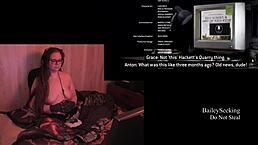 Naked BBW Brunette Plays The Quarry Part 12