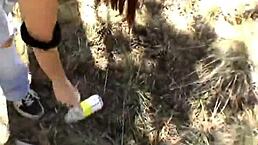 misty gives me a closeup blowjob outdoors.