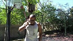 Pinky blows 3 huge dicks in group blowjob preview