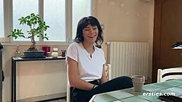 sasha uses glass dildo