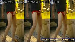 Slim mature man shows his cock in red underwear, exhibitionist fetish with Alejandro Mistral in gay erotic video