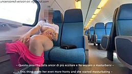 Masturbating Stranger on Train Leads to Facial Cumshot!