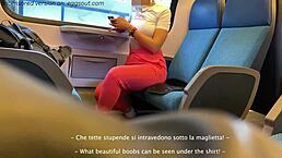 Masturbating Stranger on Train Leads to Facial Cumshot!