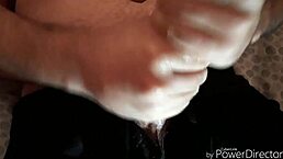 In this ghost fetish video, the POV masturbation with handjob leads to a wet orgasm and cumshot