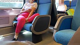 Masturbating Stranger on Train Leads to Facial Cumshot!