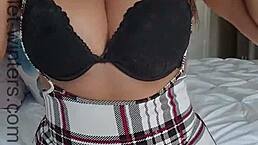 Hot Big Tits and Booty Teacher Masturbates with Toys