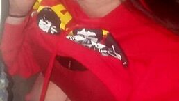 Big Tits Perky Nipples White Girl Passionately Sucks Warm Hard Bbc In Public Parking Lot.