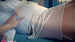 feeling so good after waking up to babe's blowjob and rough pussy fuck with creampie