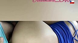 chilenita culona en cuatro patas gritando de placer pov culo hermoso. hardcore latina couple in doggystyle anal masturbation bent over close-up