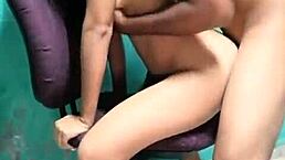 are you ready for this real amateur getting penetrated in office chair?