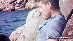 Bikini Model Sucks Cock on Beach