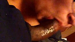 Cali sucks the cum and spits it into his mouth