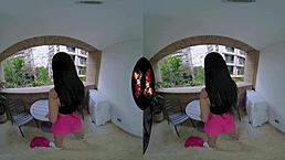 vrlatina babe with huge breasts in first vr porn scene, wanna watch?