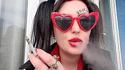 sexy smoking fetish from dominatrix nika