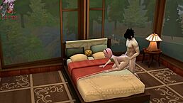 sakura and sasuke share intimate moments in anime