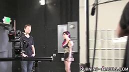 Wow, Alternative Slut Posing Backstage With Tattoos!