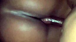 18 year old ebony girl with nice ass enjoys big black cock subtly