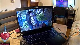 hey, my gamer girlfriend plays baldur's gate 3 while getting fucked, loses gold and companions lol