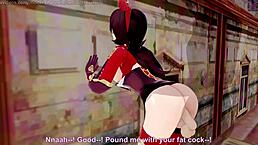 i'm amber from genshin impact and i gotta evaluate aether for his sexual license, but damn he's so hot and ready for some creampie action in doggystyle or cowgirl