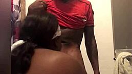 my bbw buddy suckin my cock in the bathroom, cumshot all over