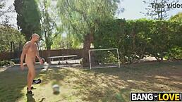 Stripping down for soccer with Potro de Bilbao and Alice Fantasy.