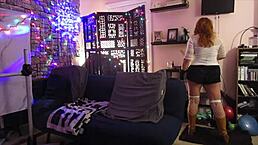 i watch my hotwife steffi dance in boots showing her pussy