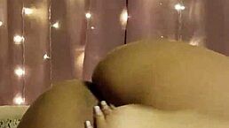 Young girl in fantasy setting masturbates alone