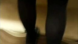 Italian mature black nylons